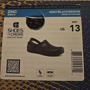 Shoes For Crews Men's Black Slip-Ons